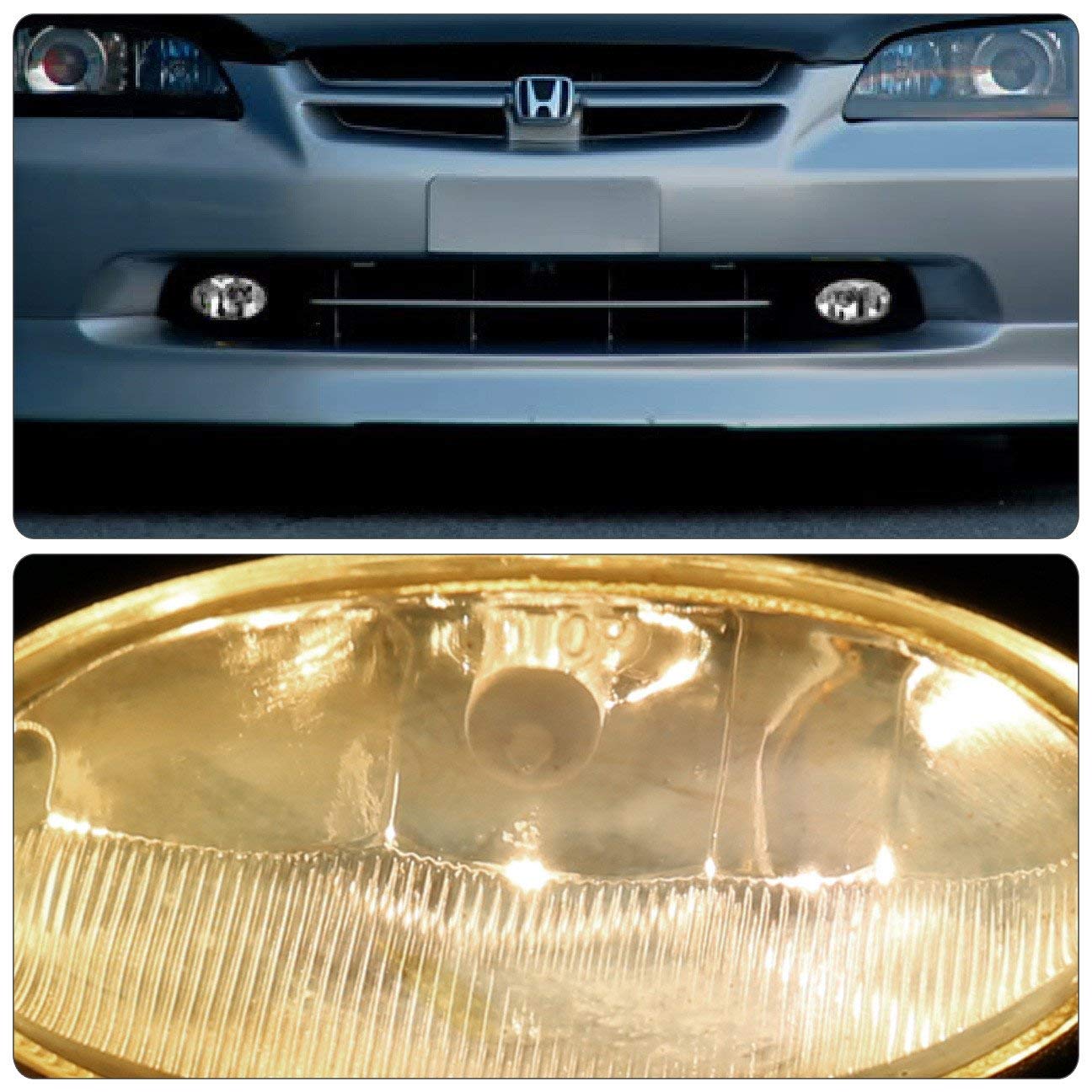 Lámparas de faros antiniebla delanteros con lente transparente para Honda Civic 01-03