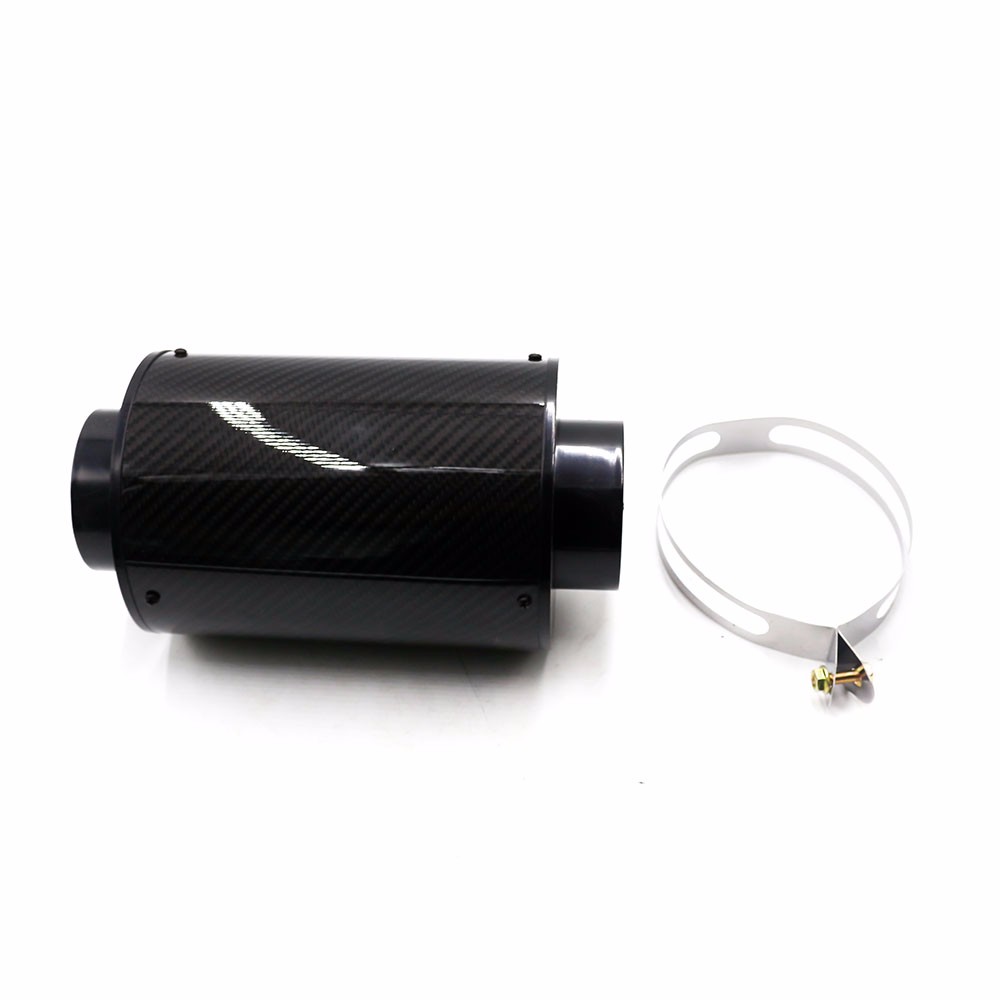 Kit universal de inducción de alimentación en frío y caja de filtro de aire de fibra de carbono sin ventilador Kit de inducción de alimentación en frío Kit de admisión de aire