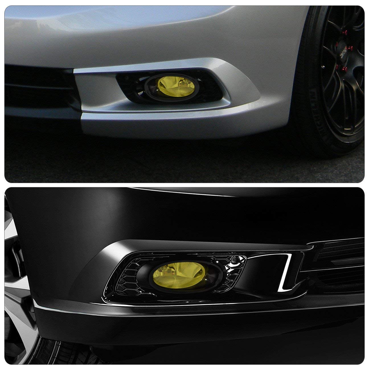 Kit de luces amarillas de luces antiniebla de conducción para Honda Civic 2012