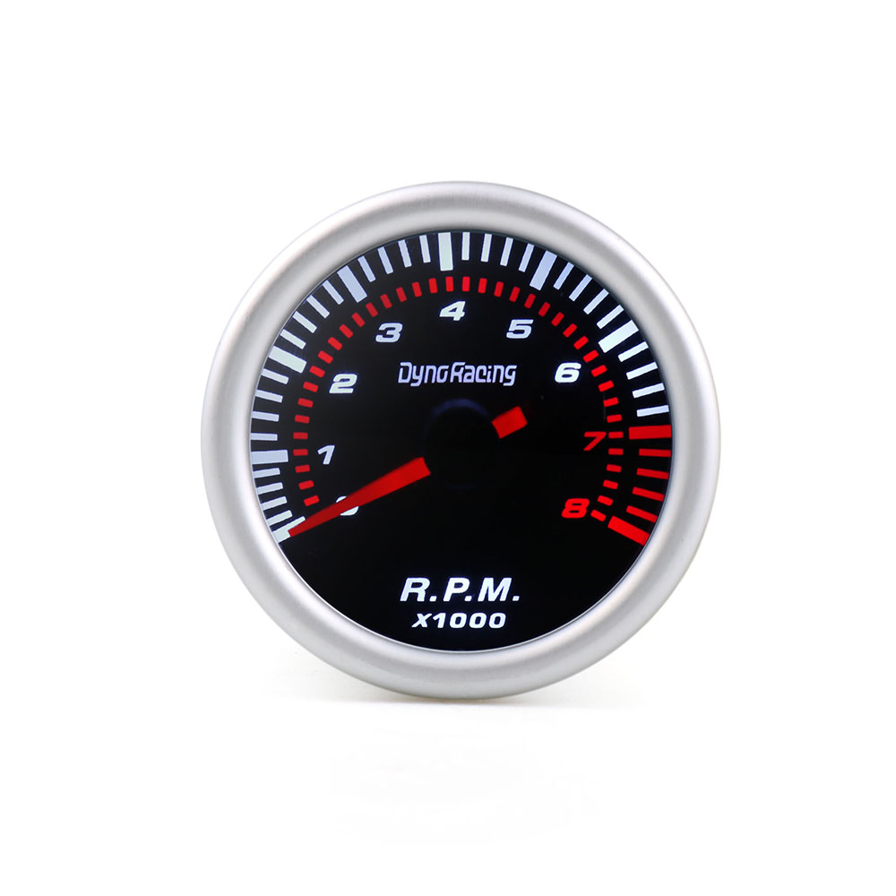 2 '' 52mm 0-8000 Tacómetro de indicador automático con luz LED Medidor de RPM Medidor universal para automóvil