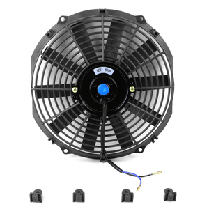 12 '' 12V Coche negro Eléctrico Slim Push / Pull Engine Bay Cooling / Radiator Fan + Kit de montaje